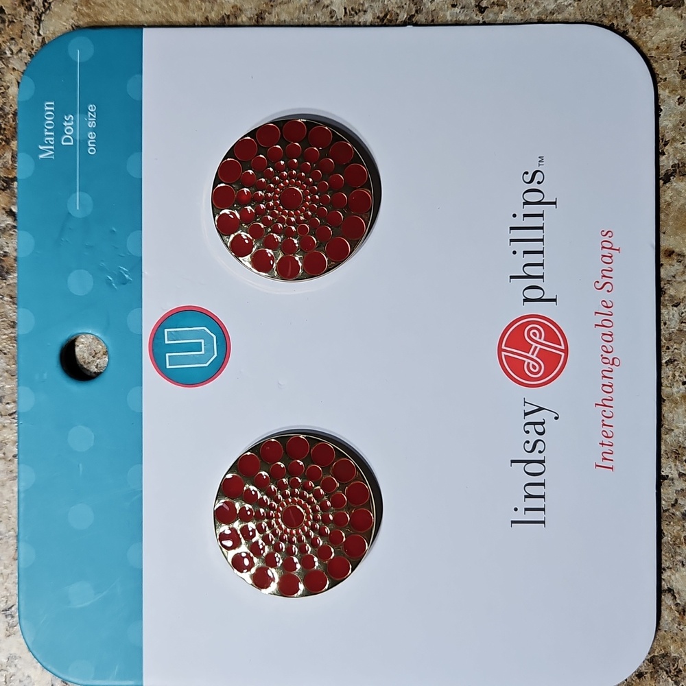 Lindsay Phillips Maroon Interchangeable Snaps